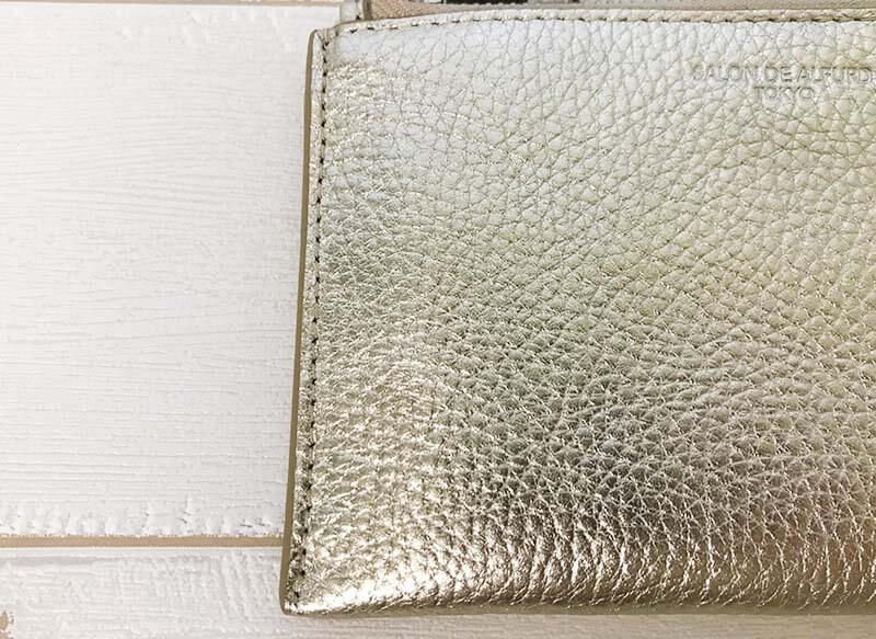 サロンドアルファードのスマイルL字ミニ財布の縫製